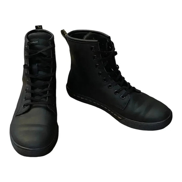 Dr. Martens Sheridan Black Combat Work Boots Women's US 6 Lace Up Leather - Picture 7 of 12